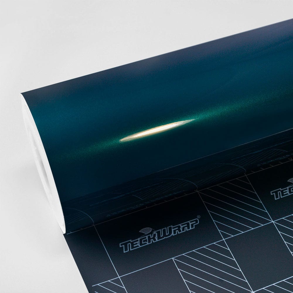 Gloss Metallic Vinyl Wrap - HM- Series Gloss Metallic Teckwrap Sherwood Green - HD 5 X 60 ft, 1.66 X 20 yd(1.52 X 18m) 