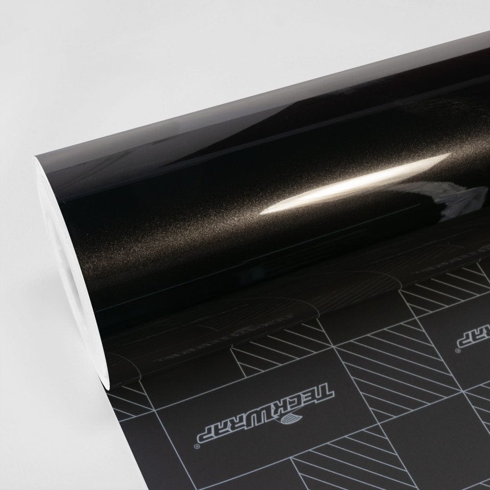 Gloss Metallic Vinyl Wrap - MT Series (MT01G-05G) Gloss Metallic Teckwrap Gloss Coal Black - HD 5 X 60 ft, 1.66 X 20 yd(1.52 X 18m) 