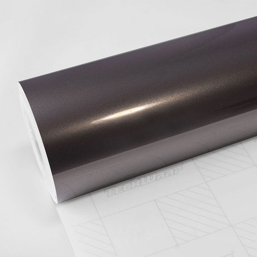 Gloss Metallic Vinyl Wrap - RB Series (RB13-26) + SL01-HD Gloss Metallic Teckwrap Ash Grey - HD 5 X 60 ft / 1.66 X 20 yd / 1.52 X 18 meters 