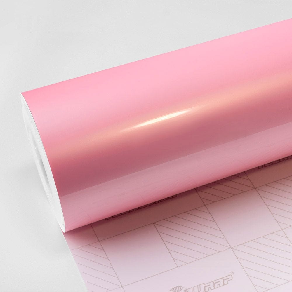 Gloss Metallic Vinyl Wrap - SL Series Gloss Metallic Teckwrap Pink Sakura - HD 5 X 60 ft / 1.66 X 20 yd / 1.52 X 18 meters 