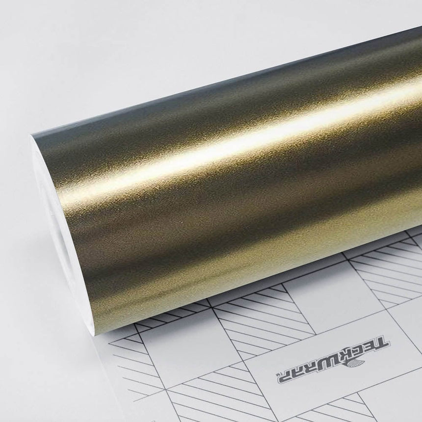 Satin Metallic - ECH Series Electric Chrome Teckwrap Bond Gold 5 X 60 ft / 1.66 X 20 yd / 1.52 X 18 meters 