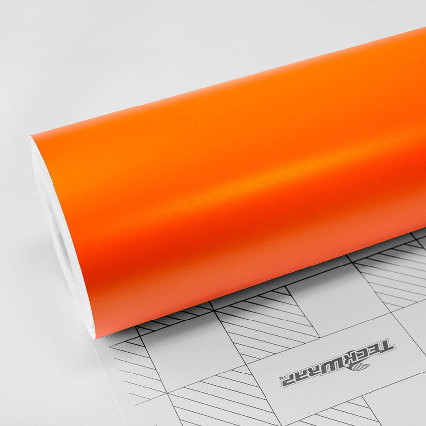 Satin Metallic - SMT Series Satin metallic Teckwrap Solar Orange 5 X 60 ft / 1.66 X 20 yd / 1.52 X 18 meters 