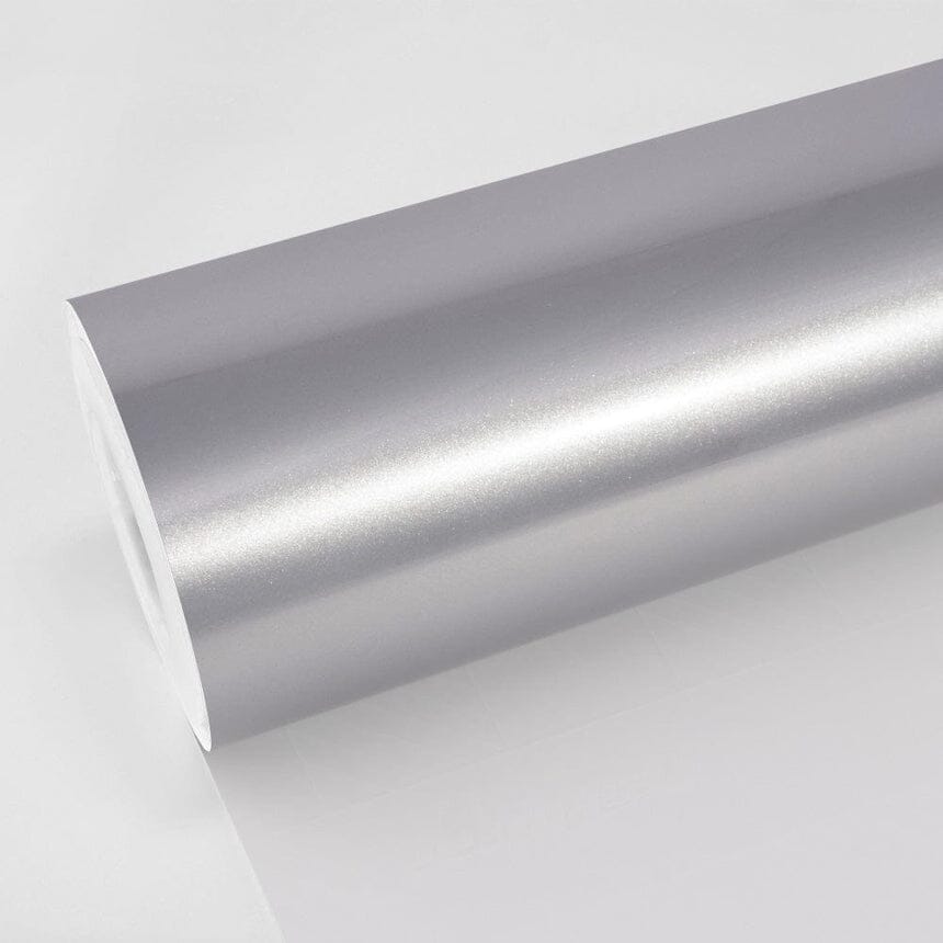 Gloss Metallic Vinyl Wrap - RB Series (RB13-32) Gloss Metallic Teckwrap Dolomite Silver 5 X 60 ft / 1.66 X 20 yd / 1.52 X 18 meters 