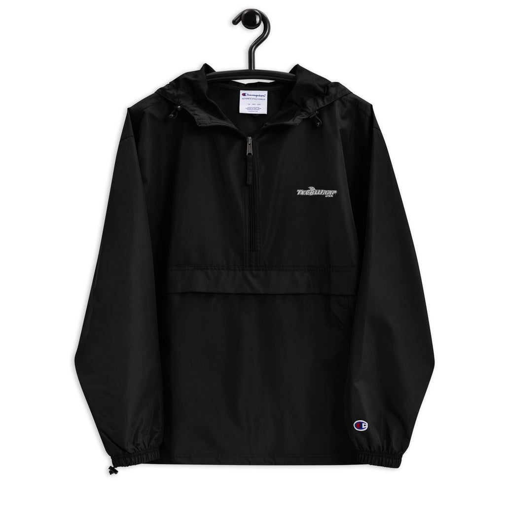 Embroidered Champion Packable Jacket Teckwrap USA Black S 