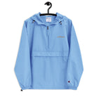 Embroidered Champion Packable Jacket Teckwrap USA Light Blue S 