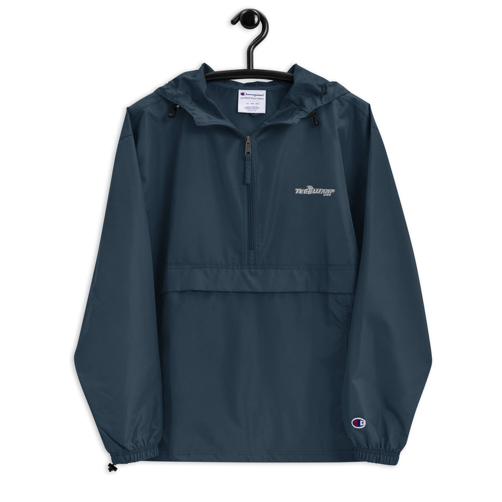 Embroidered Champion Packable Jacket Teckwrap USA Navy S 