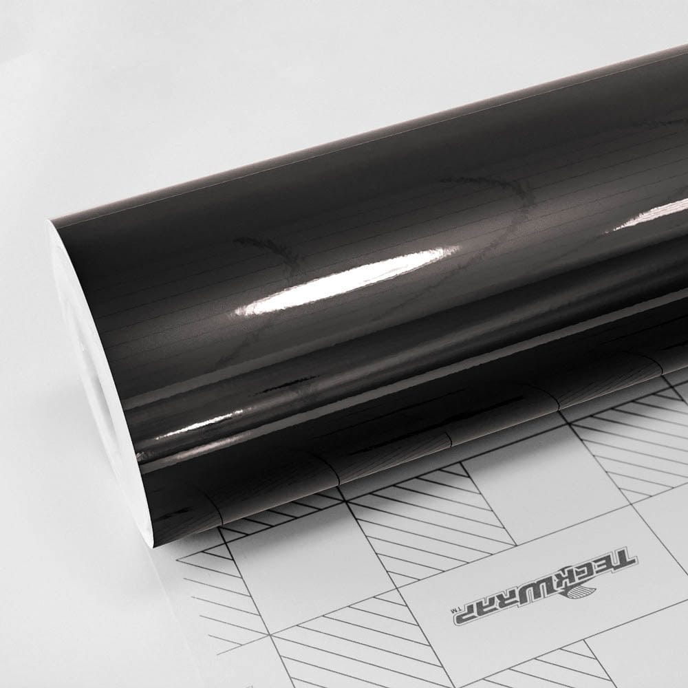 Gloss Aluminum Vinyl Wrap - GAL Series (GAL01-22) Gloss Metallic Teckwrap Dark Brown Gray 5 X 60 ft / 1.66 X 20 yd / 1.52 X 18 meters 