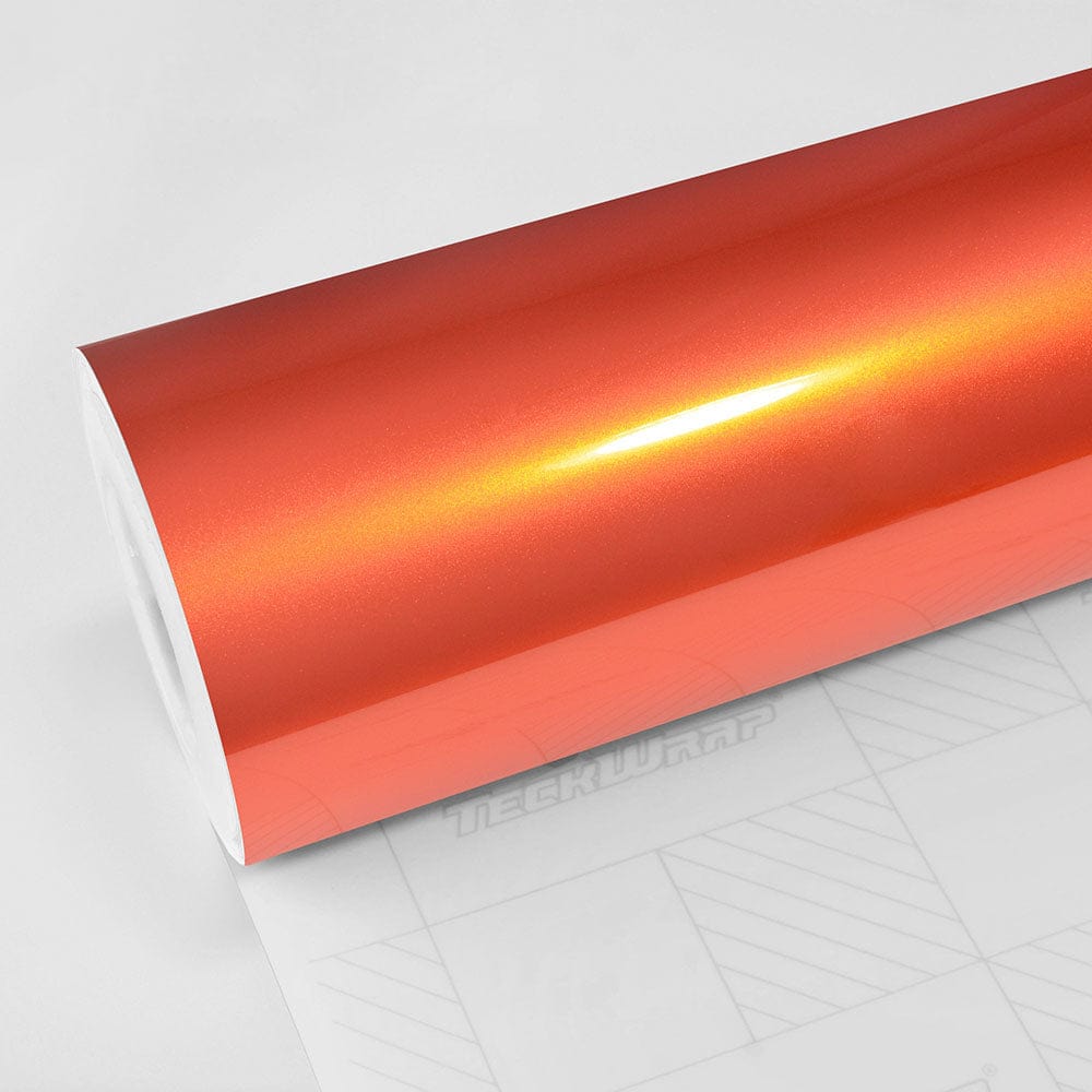 Gloss Aluminum Vinyl Wrap - GAL Series (GAL01-22) Gloss Metallic Teckwrap Paprika Orange - HD 5 X 60 ft / 1.66 X 20 yd / 1.52 X 18 meters 