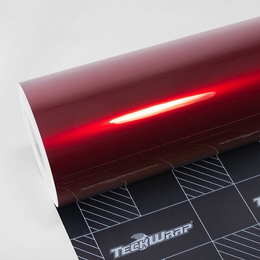 Gloss Aluminum Vinyl Wrap - GAL Series (GAL23-30) Gloss Aluminum Teckwrap Velvet Red - HD 5 X 60 ft / 1.66 X 20 yd / 1.52 X 18 meters 