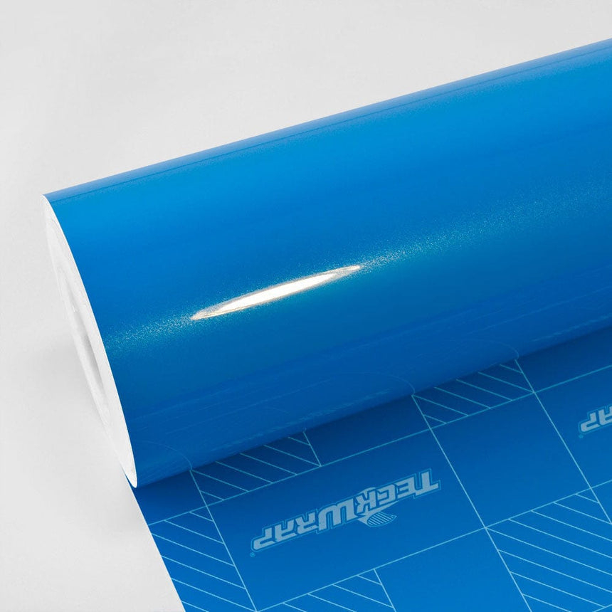 Gloss Metallic Vinyl Wrap - MT Series (MT01G-05G) Gloss Metallic Teckwrap Gloss Electric Blue - HD 5 X 60 ft, 1.66 X 20 yd(1.52 X 18m) 