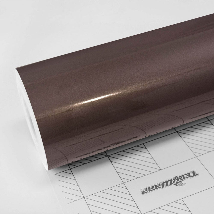 Gloss Metallic Vinyl Wrap - MT Series (MT01G-05G) Gloss Metallic Teckwrap Gloss mocha latte 5 X 60 ft, 1.66 X 20 yd(1.52 X 18m) 