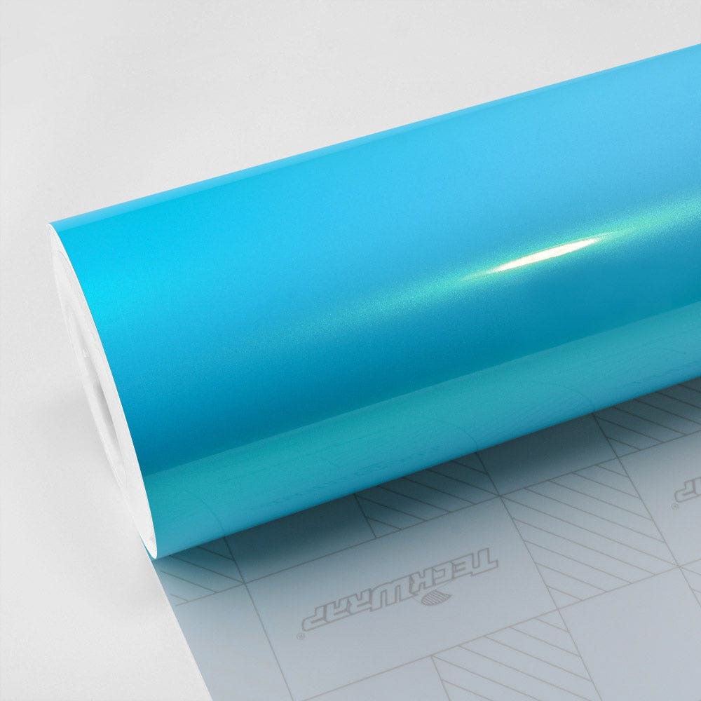 Gloss Metallic Vinyl Wrap - RB Series (RB01-12) Gloss Metallic Teckwrap Caribbean Blue - HD 5 X 60 ft / 1.66 X 20 yd / 1.52 X 18 meters 