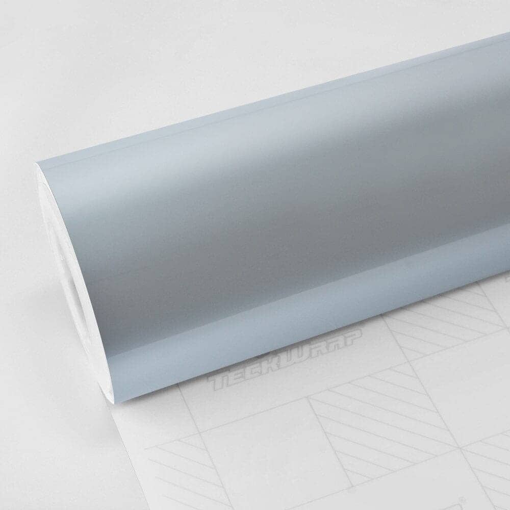 Gloss Metallic Vinyl Wrap - RB Series (RB13-32) + SL01-HD Gloss Metallic Teckwrap Arctic Silver - HD 5 X 60 ft / 1.66 X 20 yd / 1.52 X 18 meters 