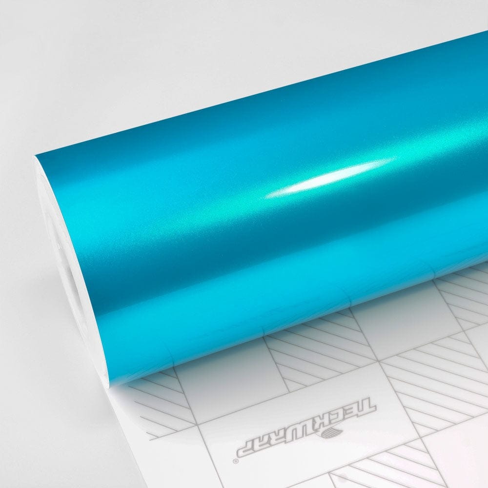 Gloss Metallic Vinyl Wrap - RB Series (RB13-32) + SL01-HD Gloss Metallic Teckwrap Sea Turquoise - HD 5 X 60 ft / 1.66 X 20 yd / 1.52 X 18 meters 