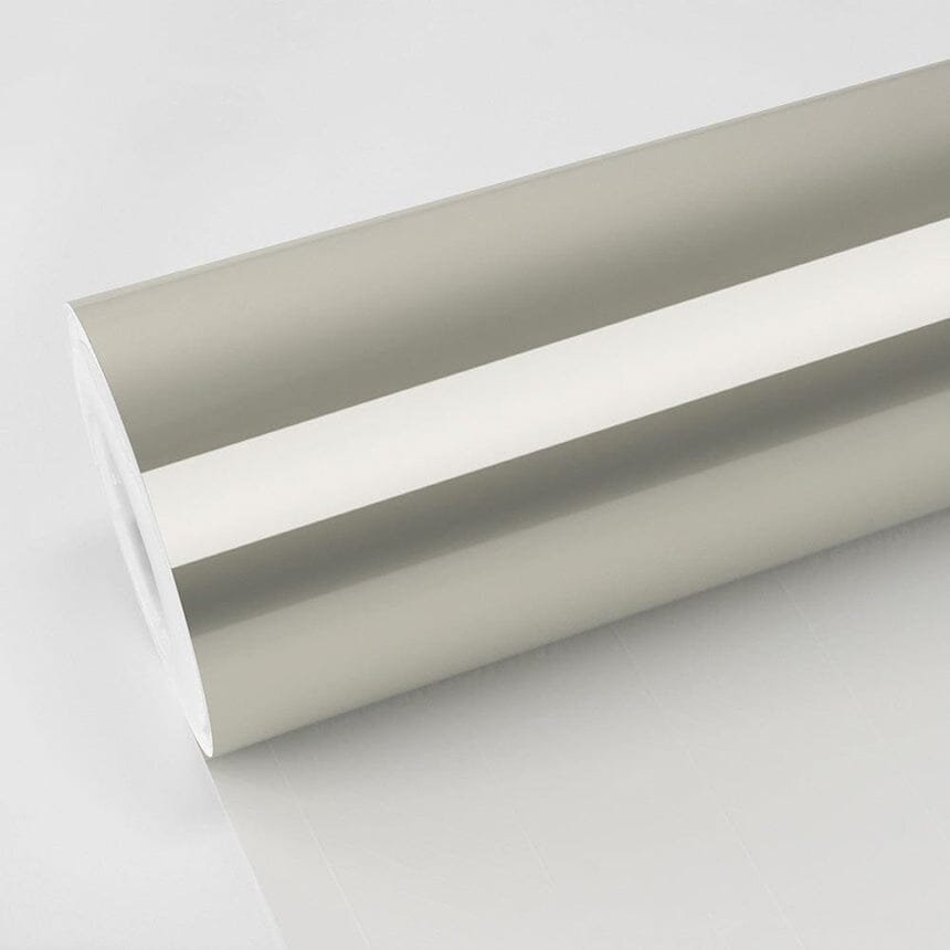 Gloss Metallic Vinyl Wrap - RB Series (RB13-32) + SL01-HD Gloss Metallic Teckwrap Silver Fern - HD 5 X 60 ft / 1.66 X 20 yd / 1.52 X 18 meters 