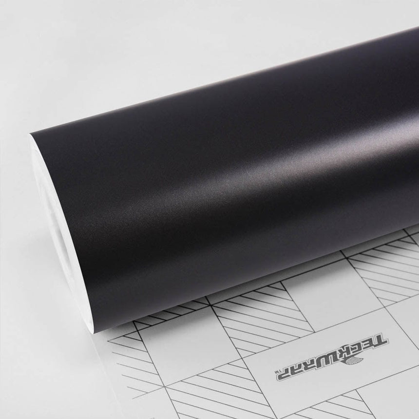 Matte Metallic - MT Series Gloss Metallic Teckwrap Matte Metallic - Coal Black 5 X 60 ft / 1.66 X 20 yd / 1.52 X 18 meters 