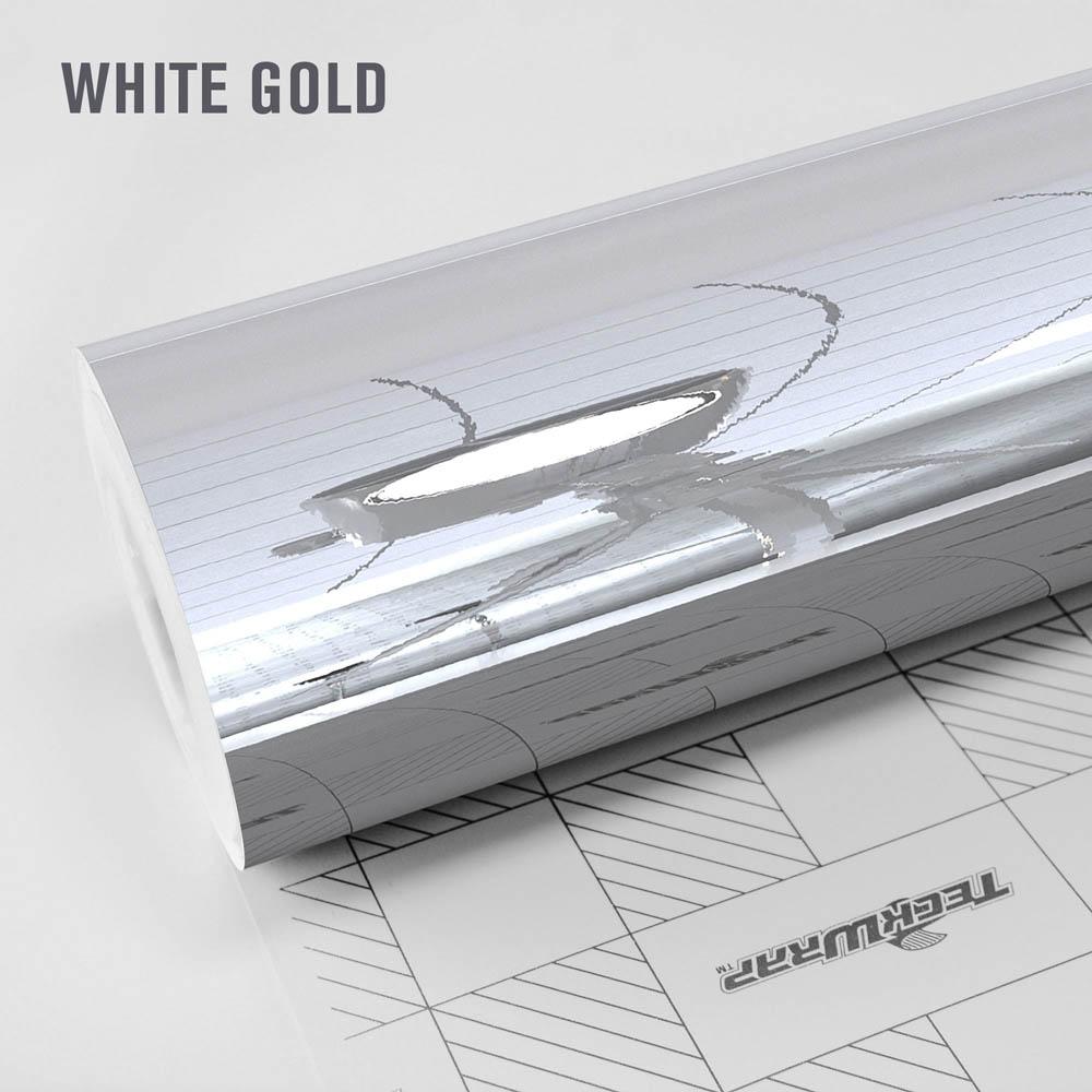 Mirror Chrome Mirror Chrome Teckwrap Silver/White Gold Chrome 1.52m x 18m (59.8" x 708,6", 4.98ft x 59ft, 1.66yd x 19,6yd) 