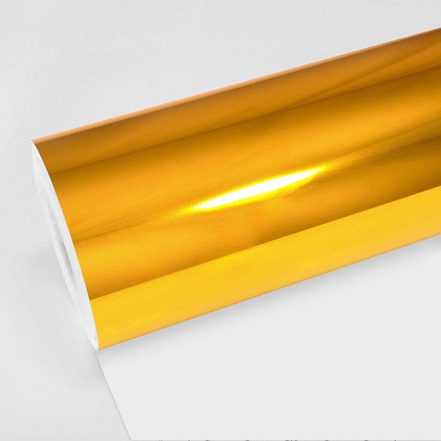 Mirror Chrome Mirror Chrome Teckwrap Yellow Gold 5 X 60 ft / 1.66 X 20 yd / 1.52 X 18 meters 