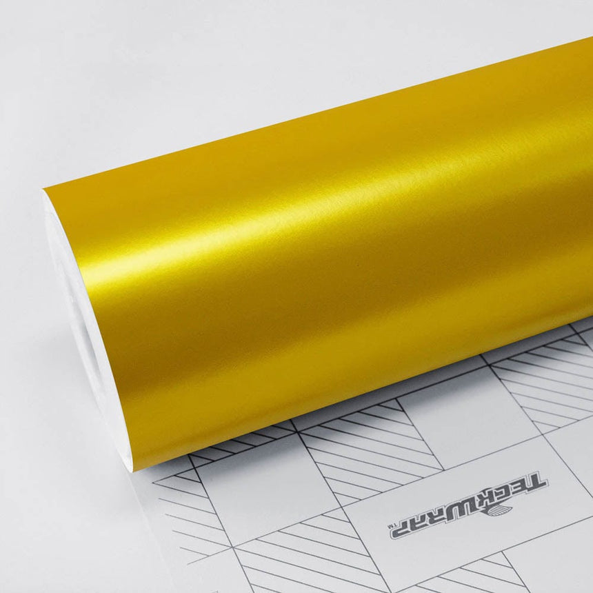 Satin Metallic - ECH Series Electric Chrome Teckwrap Hornet Yellow 5 X 60 ft / 1.66 X 20 yd / 1.52 X 18 meters 