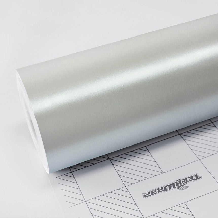 Satin Metallic - ECH Series Electric Chrome Teckwrap Satin Pearl White 5 X 60 ft / 1.66 X 20 yd / 1.52 X 18 meters 