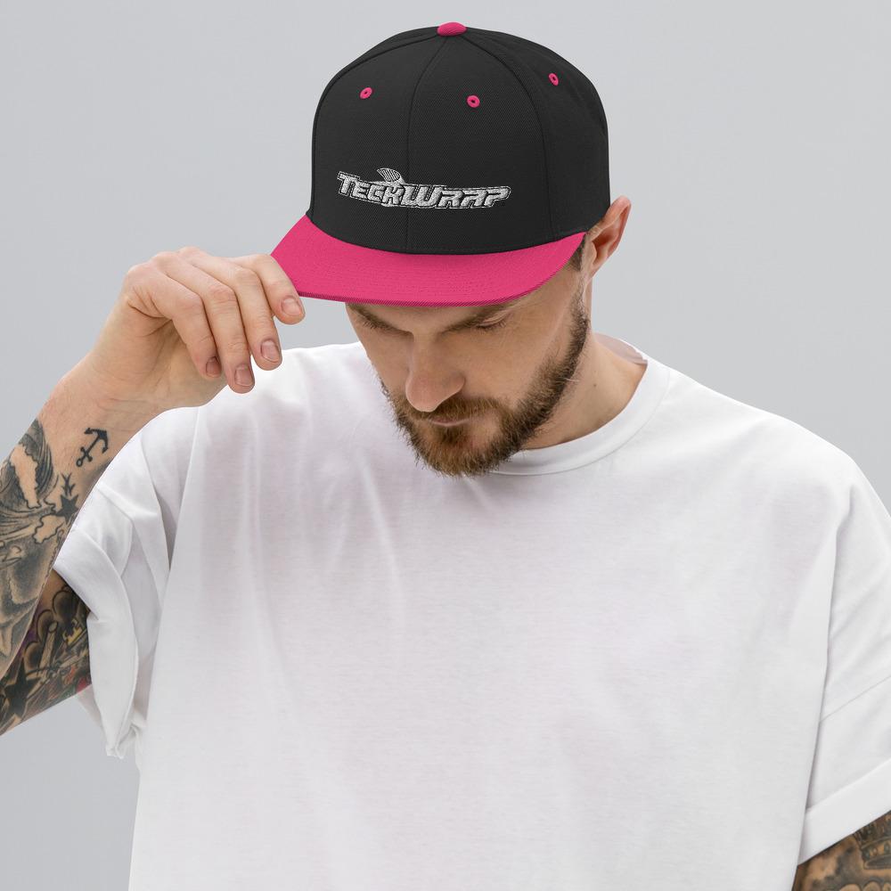 Snapback Hat Teckwrap USA Black/ Neon Pink 