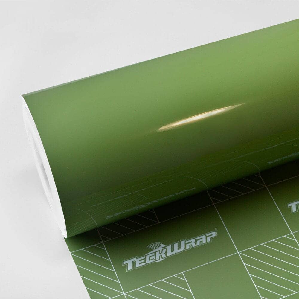 Super Gloss - HD Series (CGHD 28-40) High Glossy Teckwrap French Olive - Super HD (CG31-HD) 5 X 60 ft / 1.66 X 20 yd / 1.52 X 18 meters 
