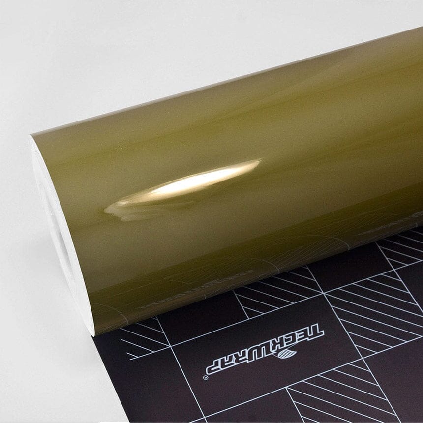 Super Gloss - HD Series (CGHD 28-40) High Glossy Teckwrap Khaki Green - Super HD (CG29-HD) 5 X 60 ft / 1.66 X 20 yd / 1.52 X 18 meters 