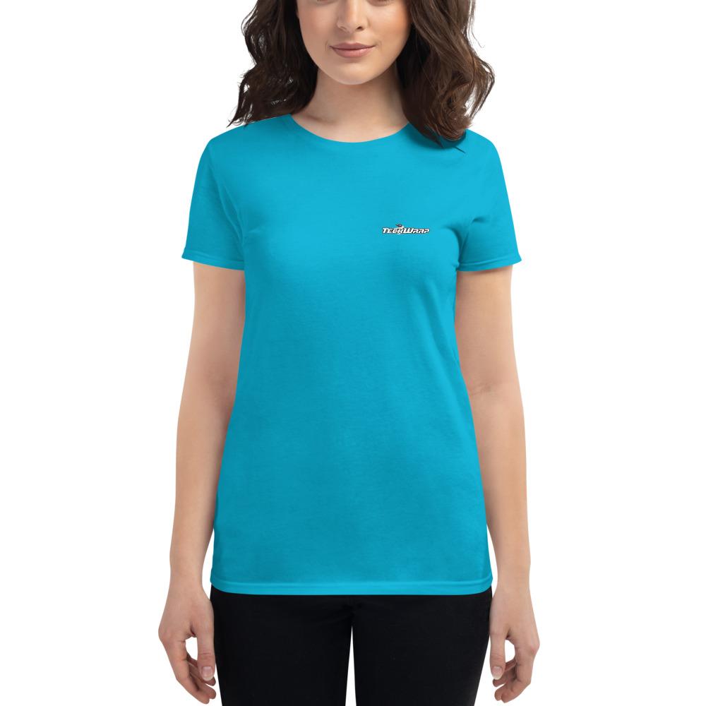 Women's short sleeve t-shirt Teckwrap USA Caribbean Blue S 